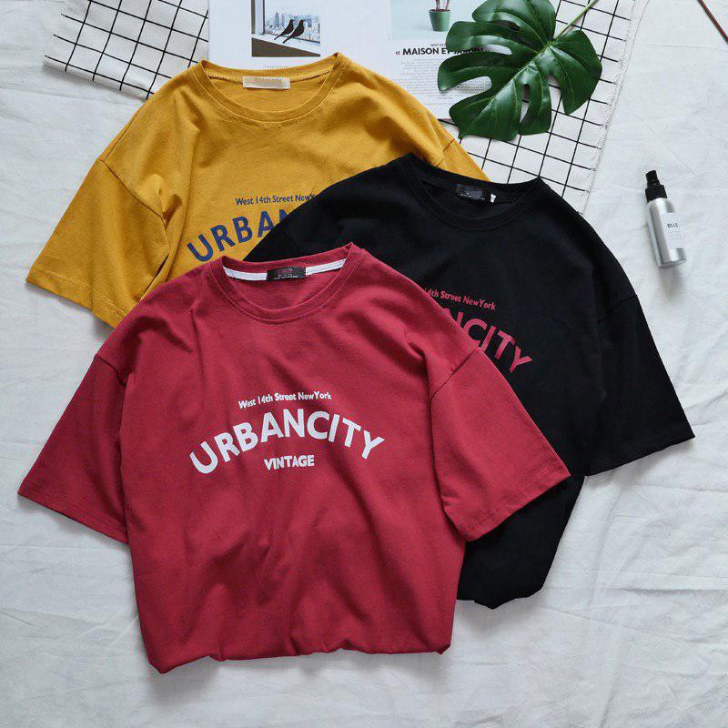 Oversize Tee Tshirt Model Longgar Untuk Wanita Motif Tulisan Urbancity