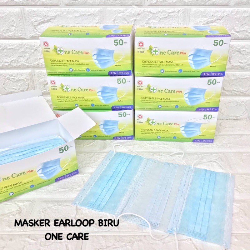 MASKER EARLOOP HEADLOOP 3PLY 1BOX ISI 50PCS / READY BERBAGAI MACAM MASKER MERK NON WOVEN NON MEDIS MURAH