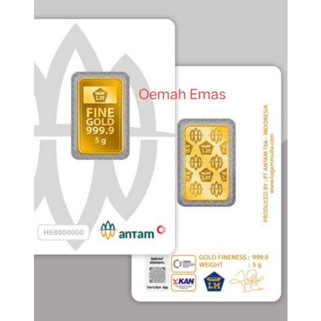 Logam Mulia  ANTAM 5 Gr Terbaru