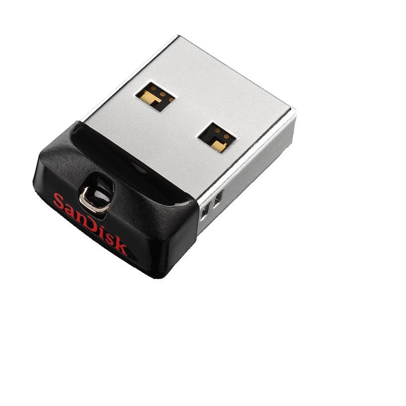 ➶ SanDisk Cruzer Fit USB Flash Drive CZ33 - 16GB - Hitam ▲