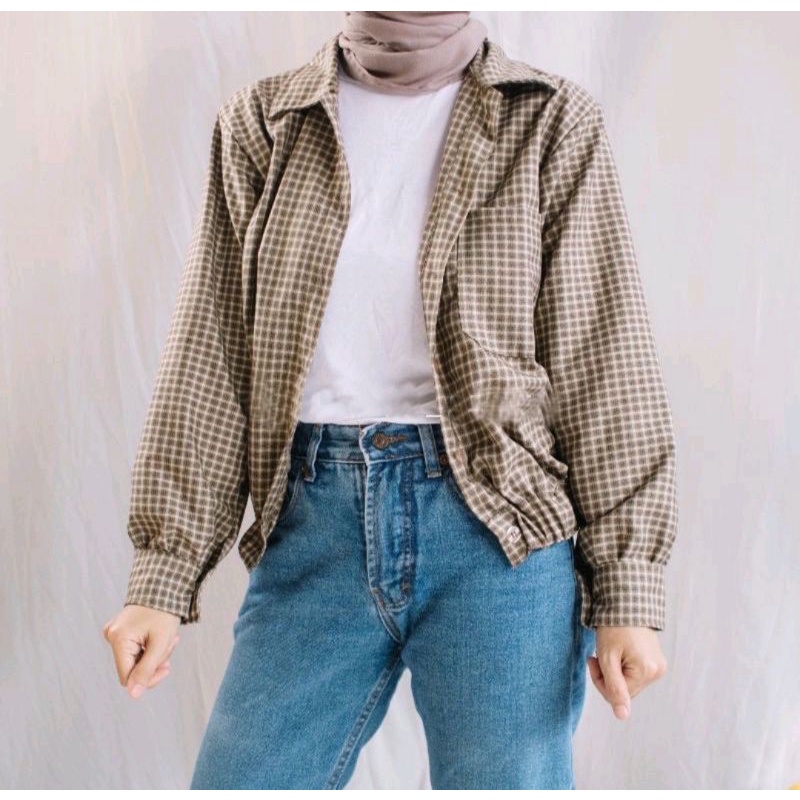 RUMI OUTER // MILLY OUTER // KEMEJA KOTAK-KOTAK WANITA TERBARU TERLARIS