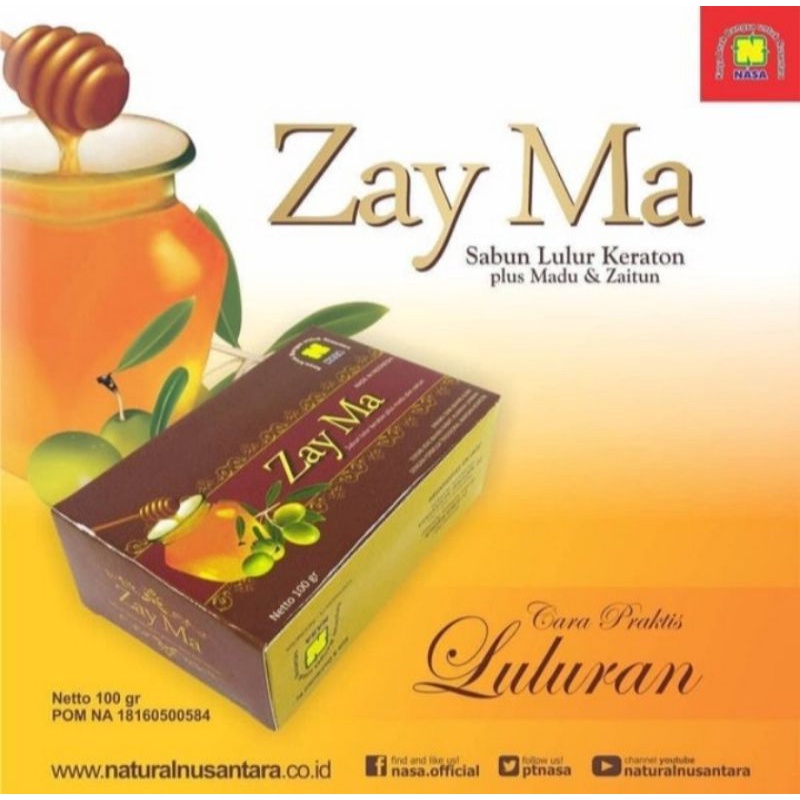 ZAY MA SABUN LULUR MADU - ZAY MA NASA - ZAYMA MADU NASA-Sabun Lulur Plus Zaitun & Madu/sabun lulur s