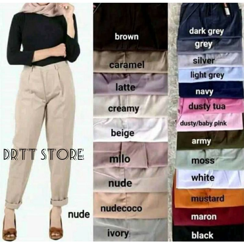 Celana Panjang Wanita Baggy pants American Driil  Baggypant Premium Size M L XL