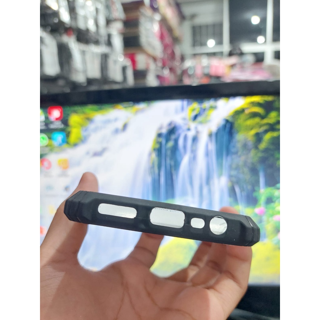 Anti Shocking Realme Narzo 50A 6.5 Inchi Hardcase Mika List Hitam Acrylic Case