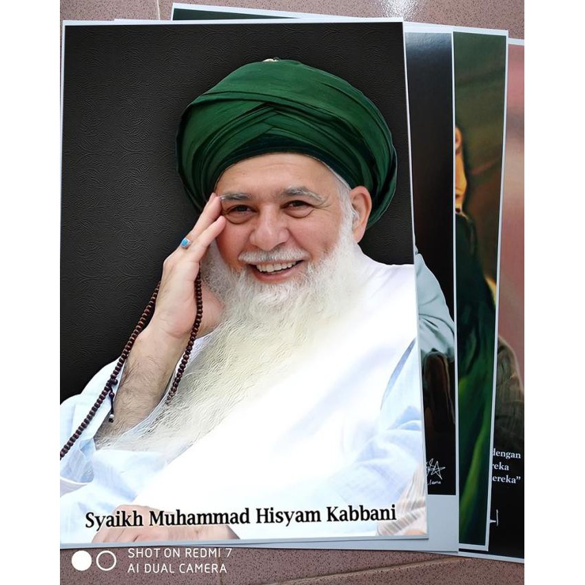 POSTER SUDAH DILAMINASI  syech hisyam kabbani, UKURAN 32*47CM ART PAPER 310GRAM