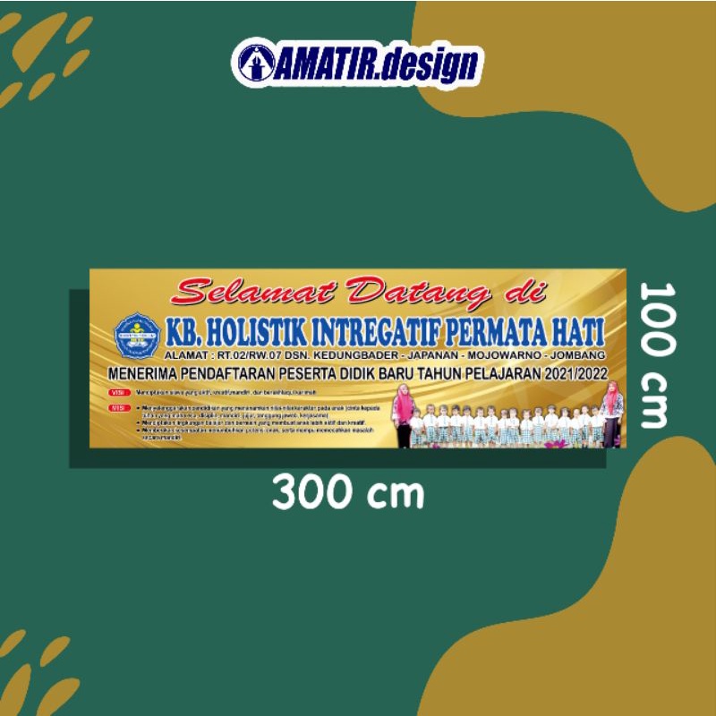 Jual Banner Ppdb Paud Ukuran 1 X 3 Meter Shopee Indonesia 6969