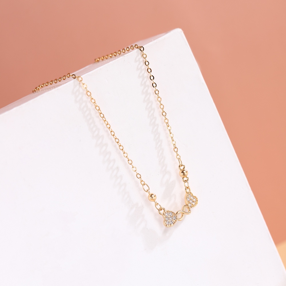 DGC Kalung Cinta Berlian Aksesoris Gelang Korea Steel Titanium Wanita Karat D001