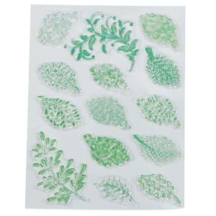 Clear Stamp (Stempel Transparan/Bening) - Artistic Leaves