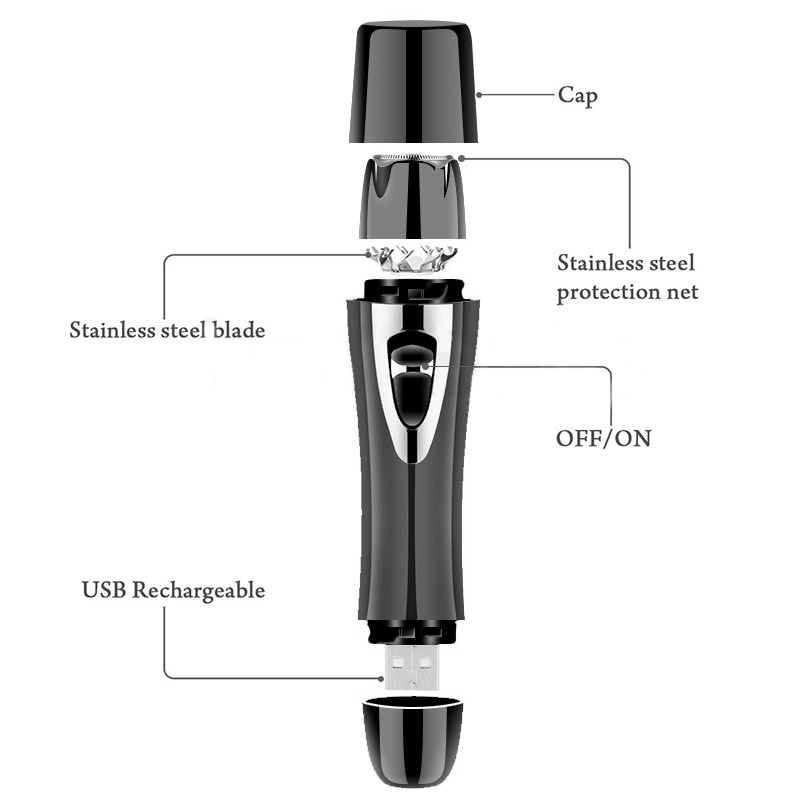 Alat Cukur 4in1 Alat Cukur Rambut Elektrik Pencukur Alis Alat Cukur Alis Pencukur Bulu Hidung Cukuran Epilator Tubuh Wajah Hair Remover Electric Nose Face Eyebrow Body Trimmer