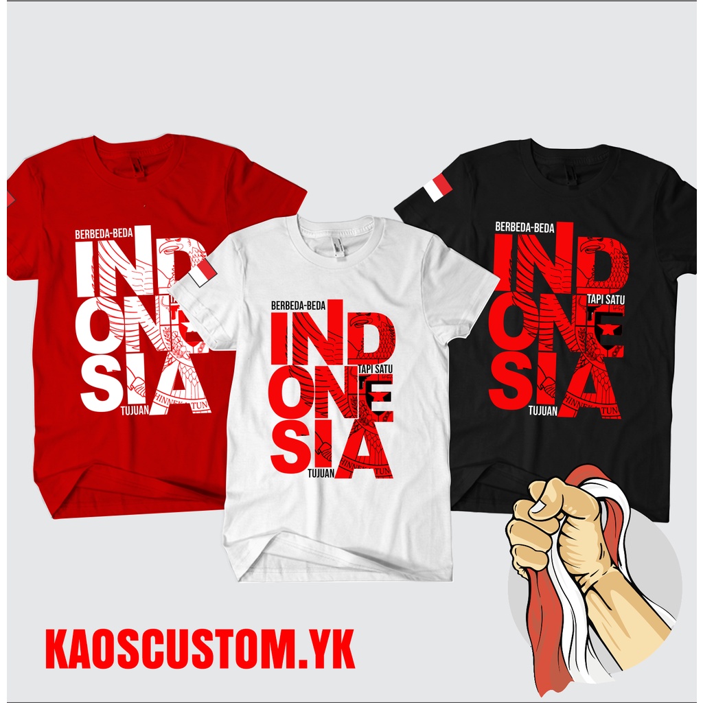 KAOS INDONESIA PANCASILA/KAOS KEMERDEKAAN/KAOS CUSTOM