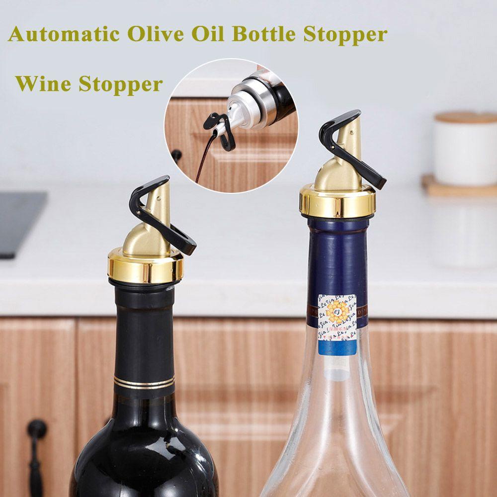 Solighter Stopper Botol Minyak Karet Nozzle Bar Tools Penuang Anggur Flip Otomatis