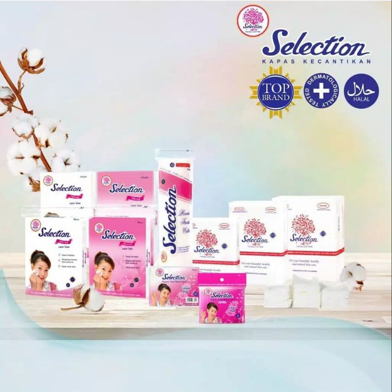 Kapas Selection Facial Cotton Round Kapas Tipis Toner Pembersih