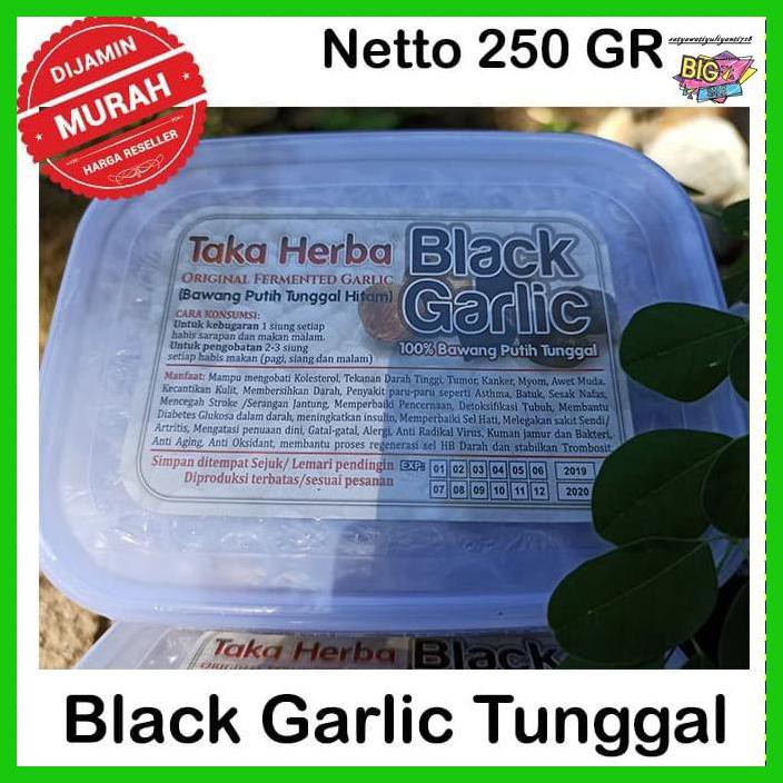 

obatlabreh- black garlic lanang 250 gram - bawang putih tunggal hitam -aslii.
