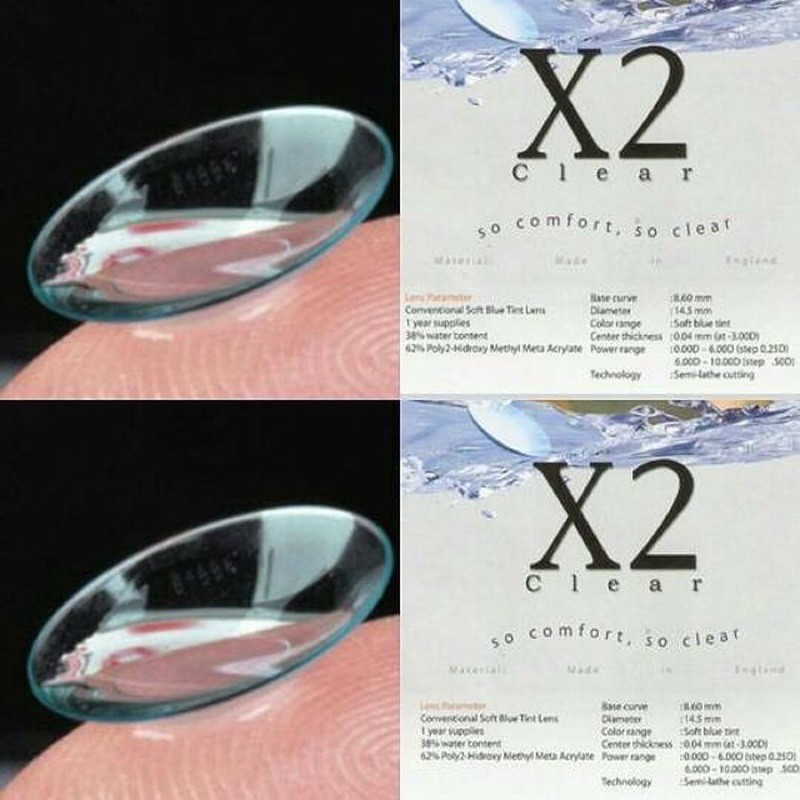 Softlens Bening X2 CLEAR DIA 14MM Minus 0.50 SD 20.00 + FREE LENSCASE - KASIMURA