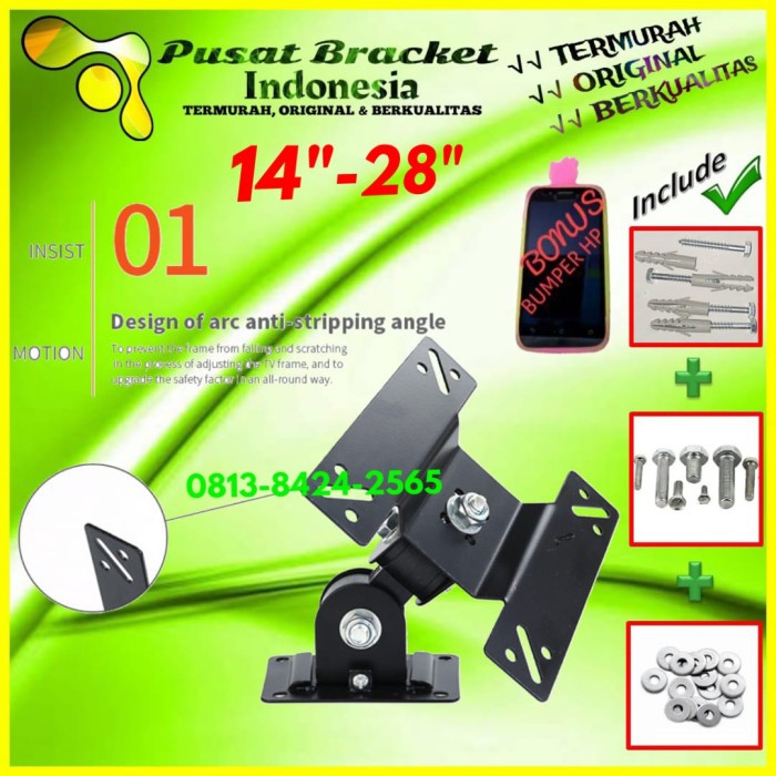 Bracket Tv Swifle 14&quot;-28&quot; Fleksible | PREMIUM MODEL | IZ.SWFO-001