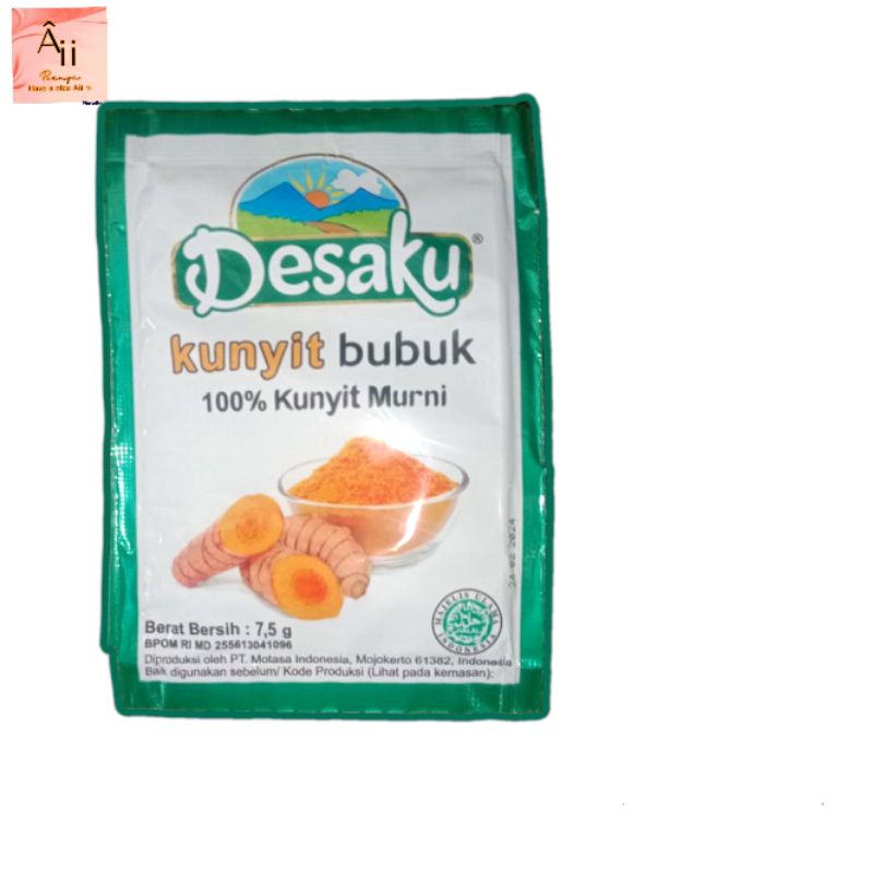 

1renteng desaku kunyit bubuk 100% kunyit murni kemasan sachet