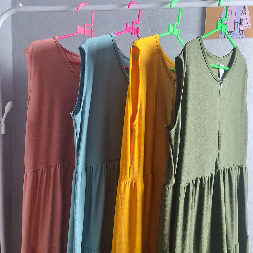 INNER DRESS SINGLET DALAMAN GAMIS MUSLIM DALAMAN SINGLET MANSET DALAMAN TANPA LENGAN