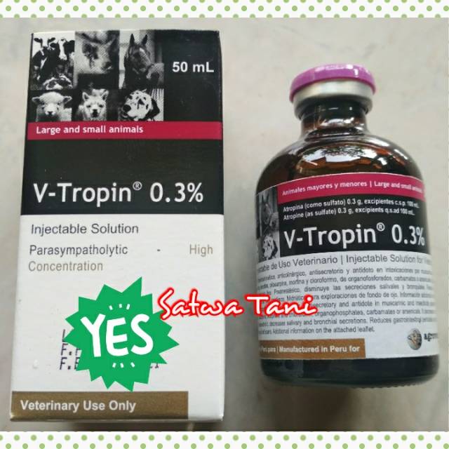 V-TROPIN® 0.3%

(Atropin injeksi untuk hewan)