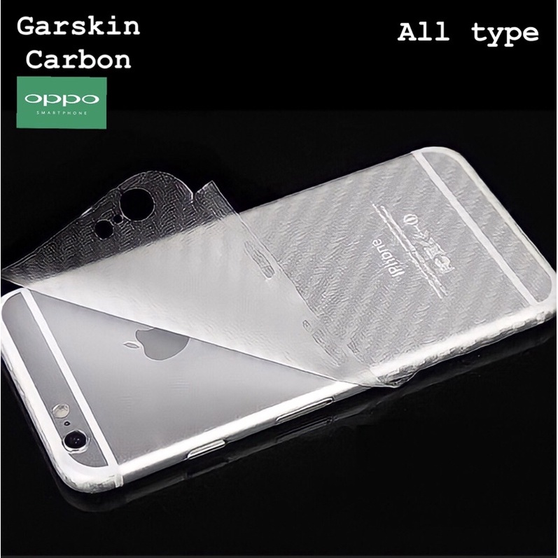 Garskin Skin Carbon Hydrogel Anti Gores Belakang Hp OPPO A1K A12 A15 A16 A31 A33 A52 A53 A74 A91 A92 A5 2020 A9 2020 F11 F11 PRO RENO 3 PRO RENO 4 RENO 4 PRO Reno 6 a5s a54 a76 7z 7 5G a57 2022 a77s Reno 8T pro a17 4G 5G