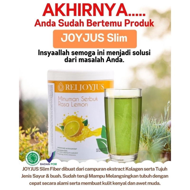 JOYJUS SLIM FIBER with COLLAGEN | BPOM &amp; HALAL MUI | PELANGSING FIBER BYOOTE