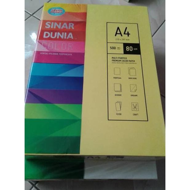 

Termurah Sinar Dunia. Kertas Warna A4 80Gsm. Promo Kode 98