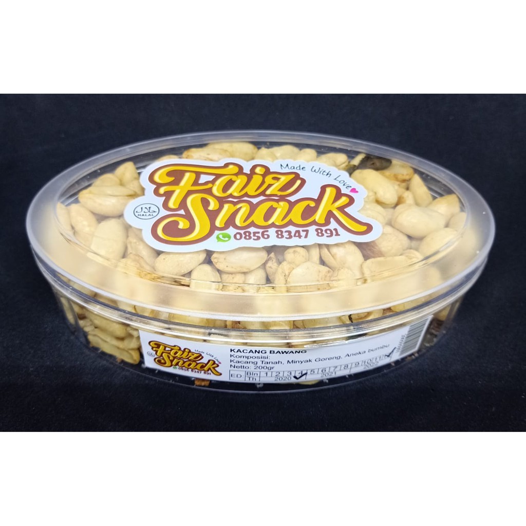 

Kacang Bawang Premium 180g Kemasan Toples Oval