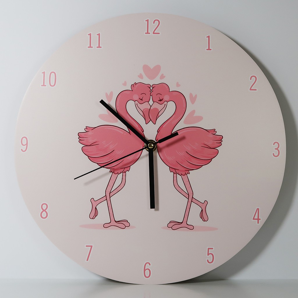 Jam Dinding Kayu Flamingo Unik Wall Decor Shabby Chic Hiasan Rumah Minimalis-6
