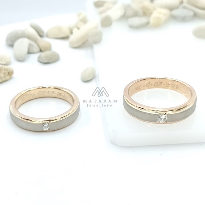 Cincin Kawin Platinum 5% & Emas Putih 10% - Bisa Request Model Cincin - Cincin Tunangan Cincin Nikah