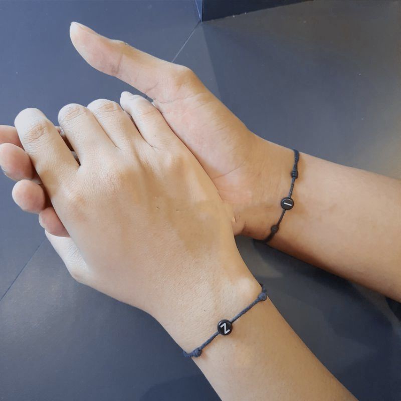 GELANG INISIAL NAMA || GELANG COUPLE INISIAL || GELANG TALI REQUES INISIAL NAMA