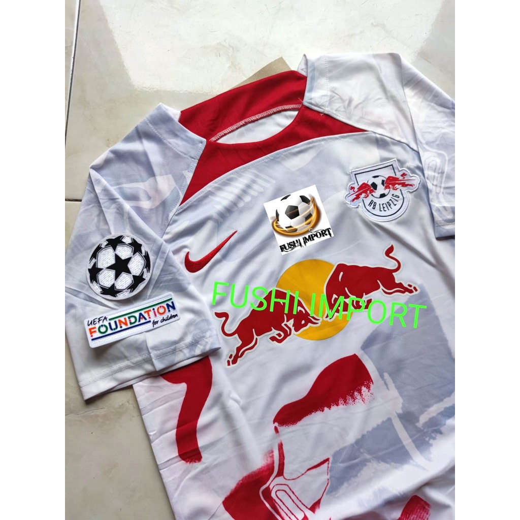 Jersey Baju Bola RB Leipzig Home Full Patch 2022 2023 Grade Ori