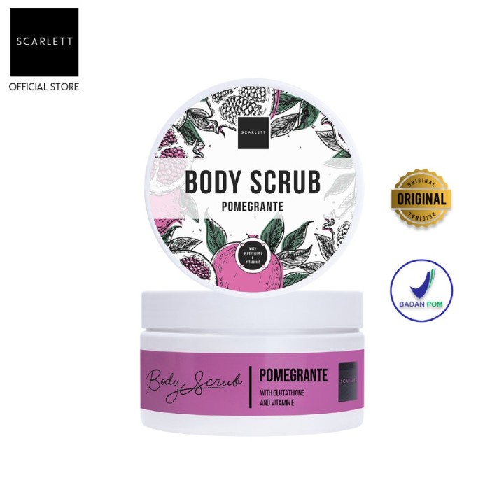 SCARLETT Whitening Body Scrub Lulur Romansa Coffee Pomegrante - Coffe Pomegrante Romansa Skrub Badan