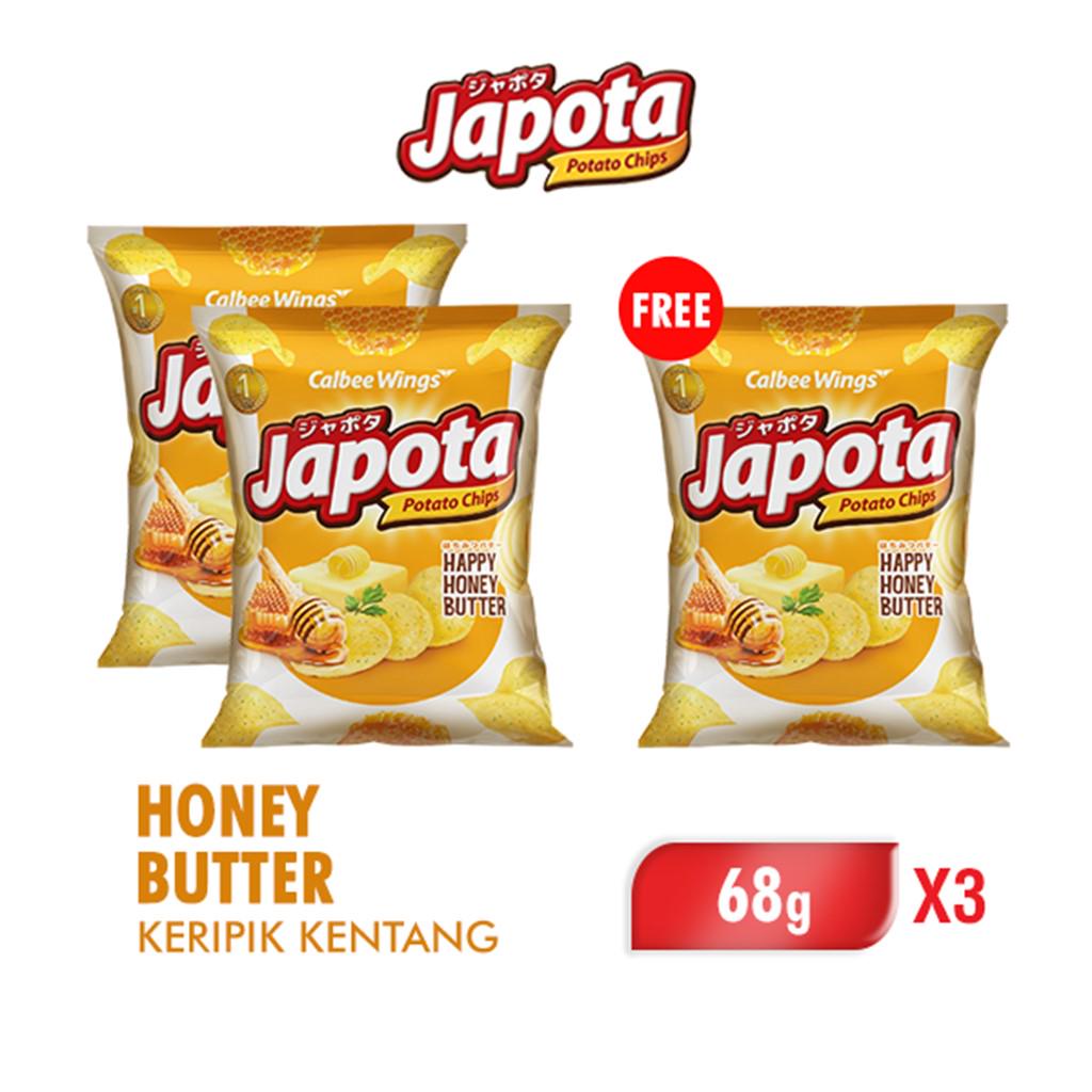 [Buy 2 Get 1] Japota Potato Chips Happy Honey Butter 68 gr