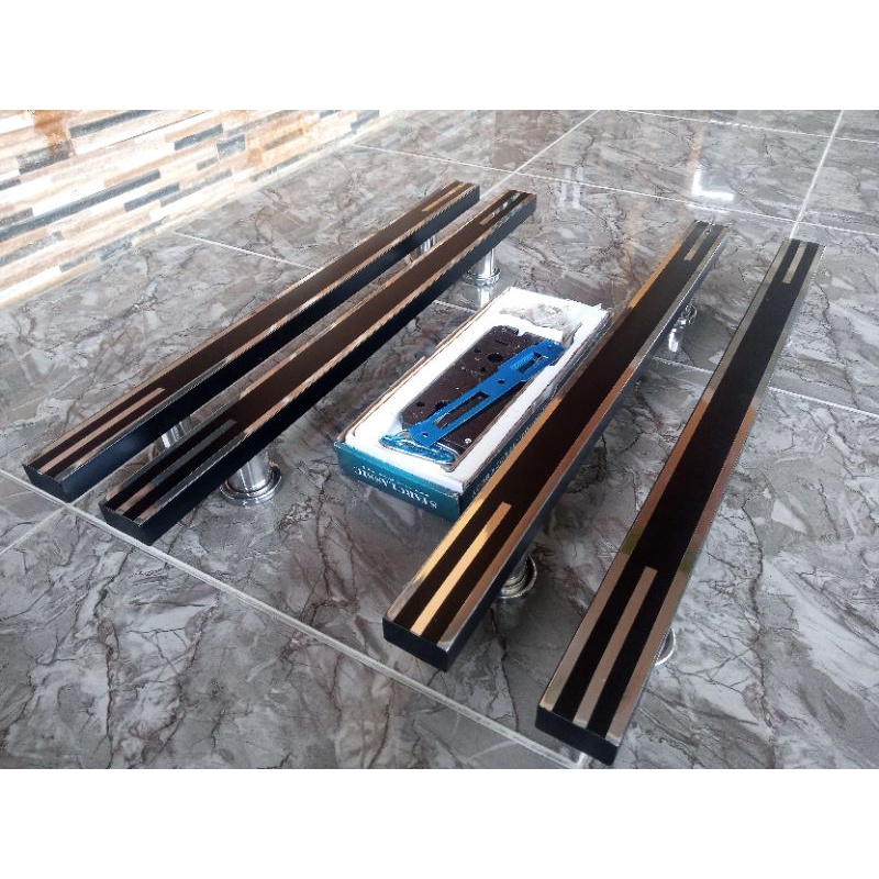 FULLSET handle pintu rumah minimalis 100 cm kunci pintu rumah pegangan pintu rumah minimalis