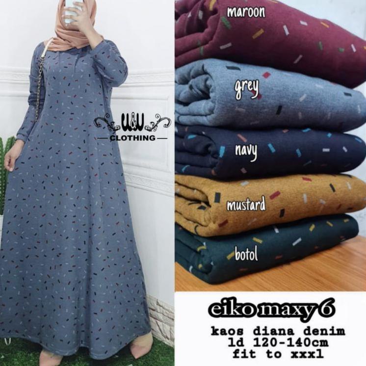 Jangan Ketinggalan order..  GAMIS JUMBO HARIAN KOTAK KOTAK TAROSA BAHAN CALVIN/DIANA DENIM LD120-140