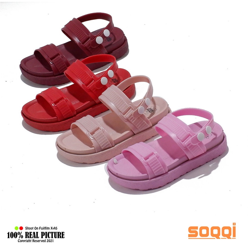 Sepatu sendal anak perempuan import jelly original sandal gunung let tali belakang anak-anak cewek karet untuk paud tk umur 5-10 tahun branded Soqqi-Bsln 2019 1K | 2019 1T promo keren lebaran cod murah 24-35