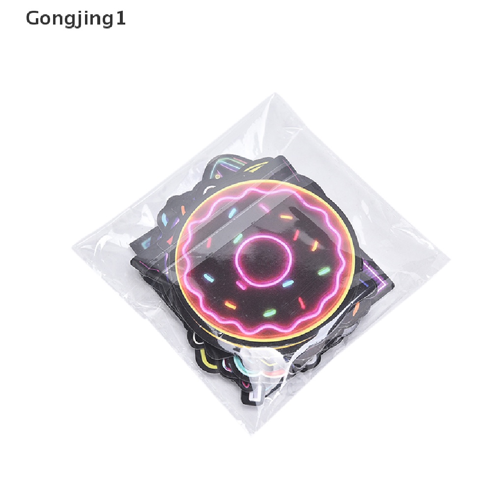 Gongjing1 50Pcs Stiker Graffiti Neon Anti Air Untuk Dekorasi Koper / Laptop DIY