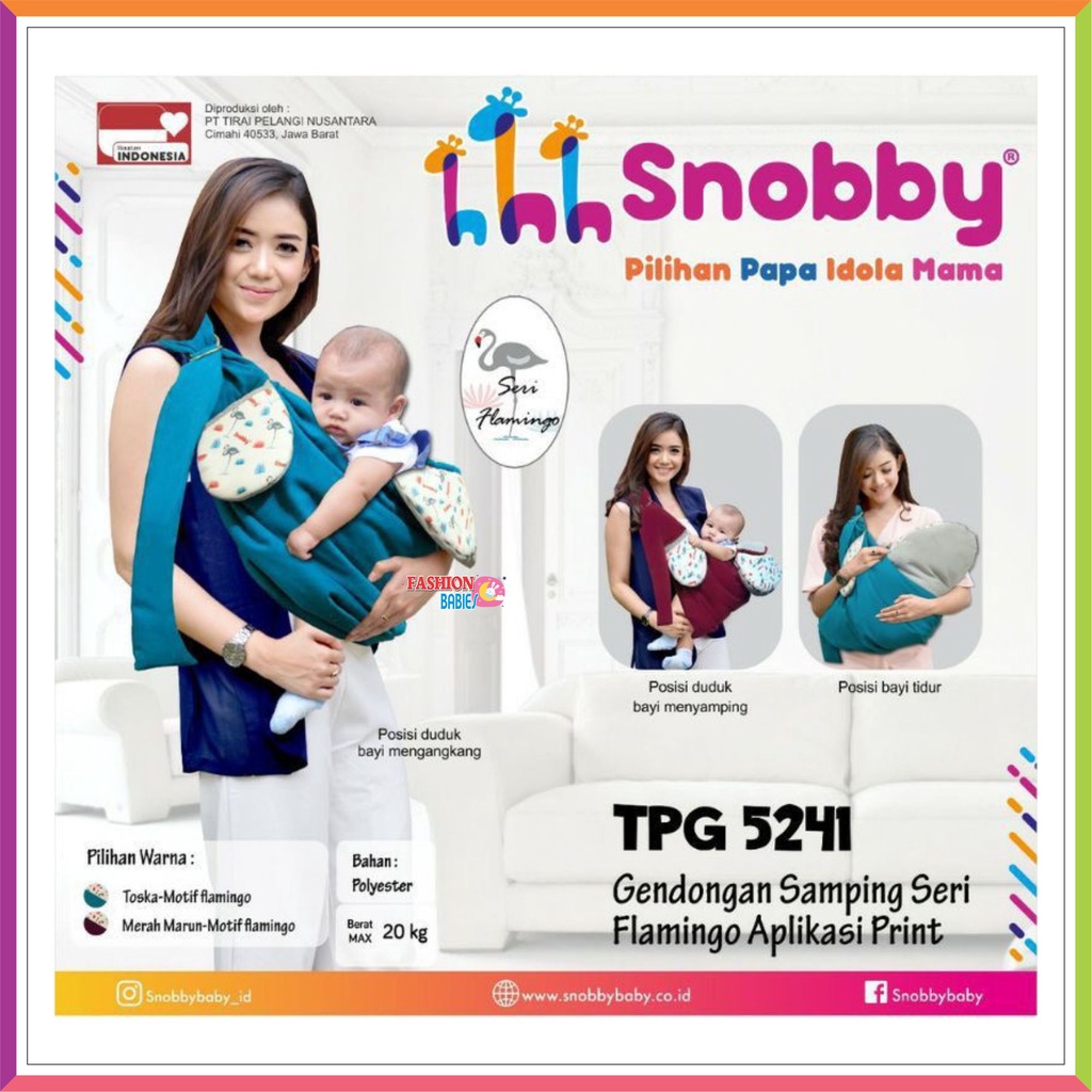 SNOBBY | GENDONGAN SAMPING BAYI RING SLING ARTSY ARROW BEACH FLAMINGO LINE SWAN SUMMIT SQUIREL