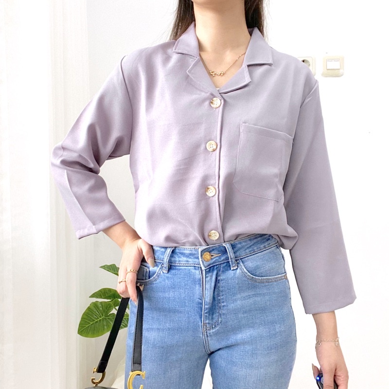 RECTA Shirt Kemeja Kantor Wanita Casual Outer Hijab 0313 117