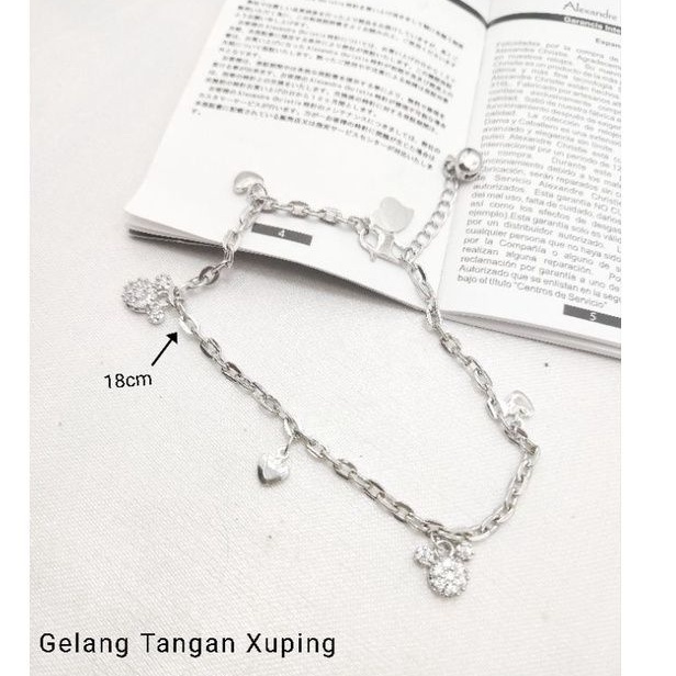 Gelang Tangan Jurai Micky Lapis Emas Putih