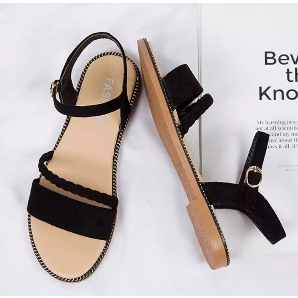 Sandal Wanita Strap KEPANG SUEDE