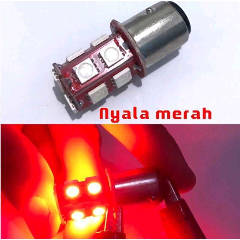 LAMPU STOP REM 30 MATA 13 MATA LED KEDAP KEDIP DAN JALAN 2 MODE FLASH
