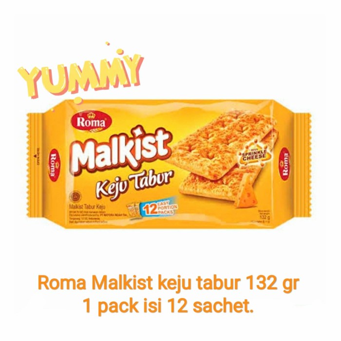 Malkis Tabur Keju Panggang * Roma malkist * 110g