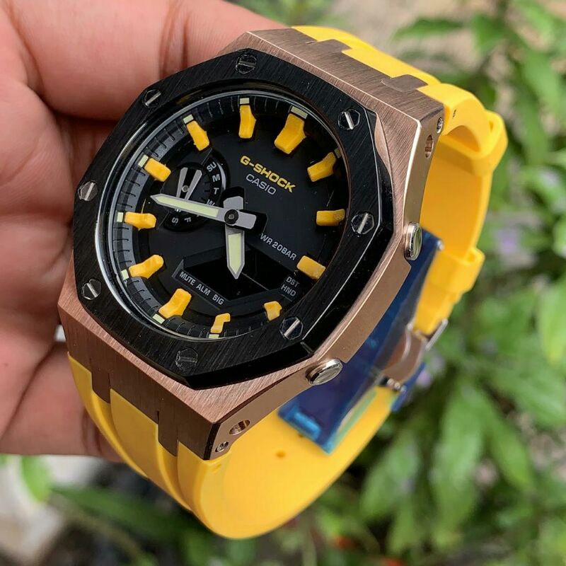Jam Casio G-shock GA2100 Custom strap dan bezel