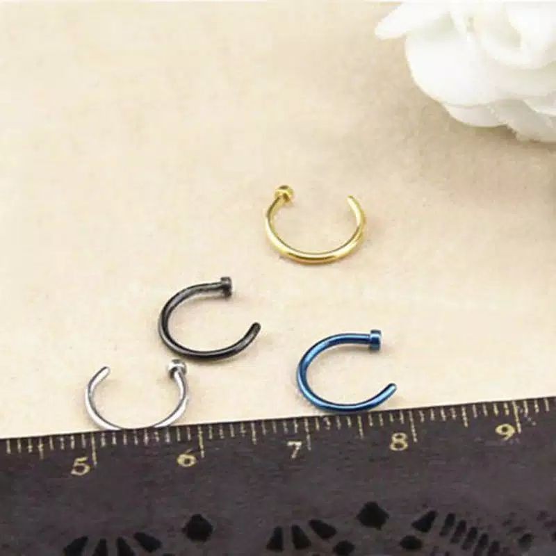 ANTING HIDUNG RING TINDIK &amp; TANPA BOLONG / RING NOSE FAKE