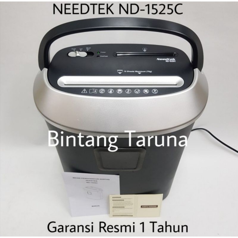 Office Paper Shredder Needtek ND-1525C Mesin Penghancur Kertas ND1525C