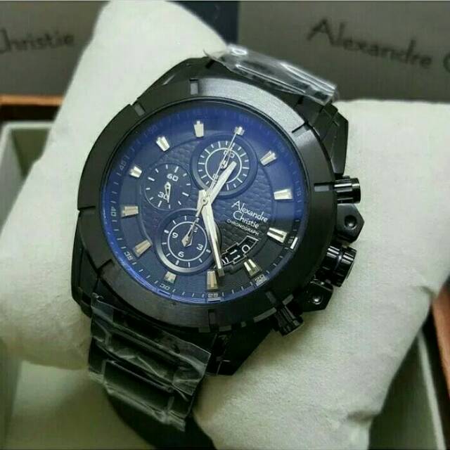 JAM TANGAN PRIA ALEXANDRE CHRISTIE AC 6226 FULL BLACK