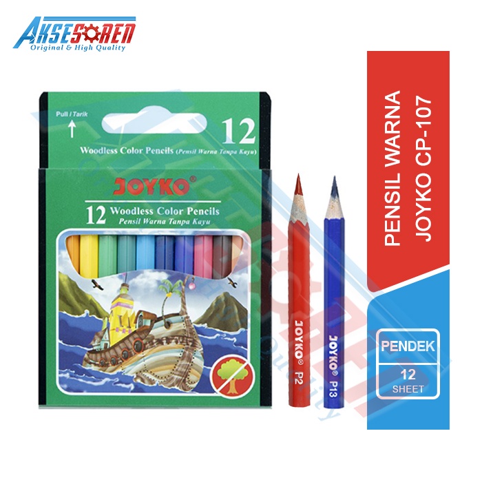 

Pensil Warna Joyko [CP-107] / Alat Tulis Gambar Pencil Colour [12 pcs]