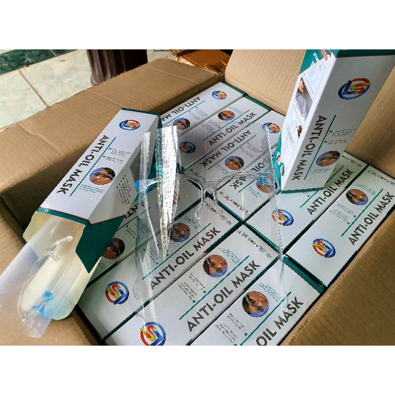 Grosir Faceshield Nagita Box Satuan Anti Oil Anti Splash Face Shield Kacamata Artis Murah Raffi