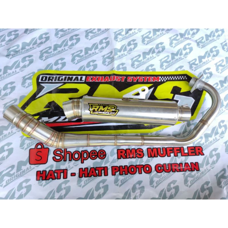 Knalpot RMS Muffler Original Satria fu Vixion verza leher paten non sambung