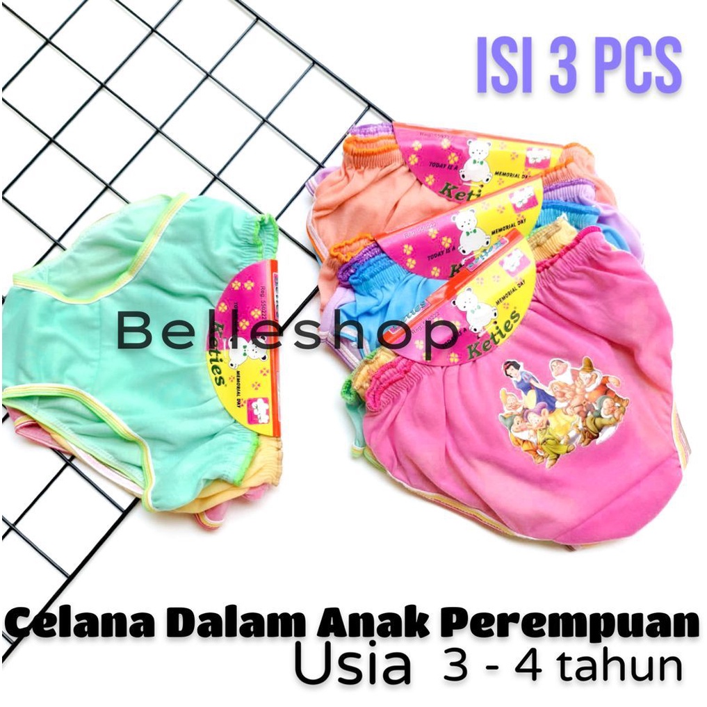 Set Isi 3Pcs Celana Dalam Anak Karakter Cd Anak MURAH Keties